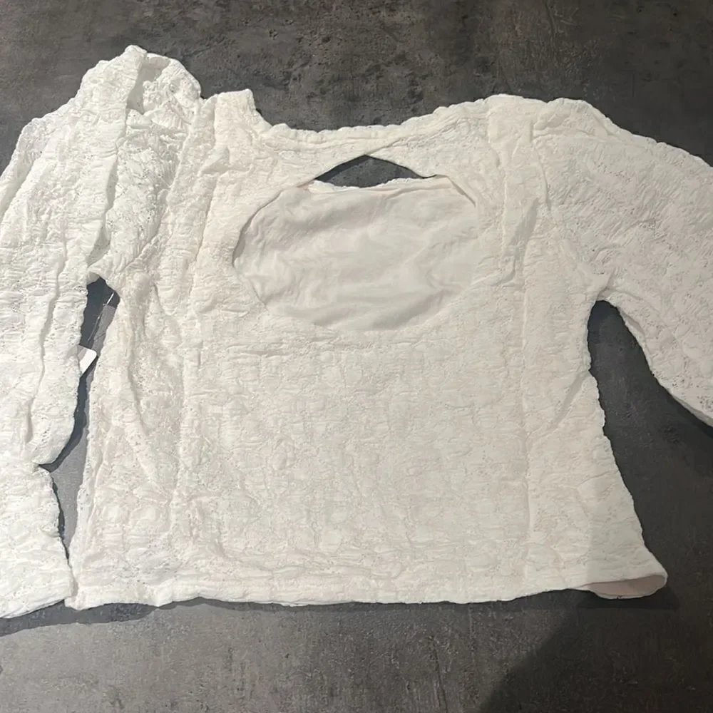 NWT Free People cropped long sleeves top M